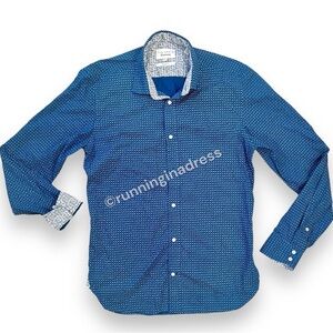 NWOT Ted Baker Endurance Slim Fit In Blue And White  Loops